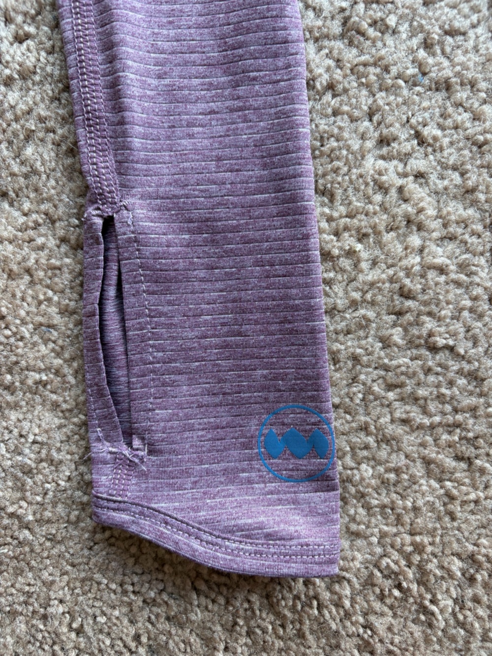 Janji Lightweight Long Sleeve Running Tee Purple Red Brown Heather XS - Picture 7 of 7